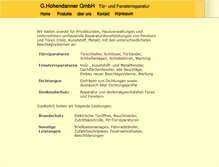 Tablet Screenshot of hohendanner.de